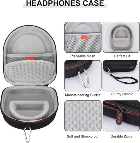 جراب صلب من مادة EVA لهاتف Sony WH-CH510/WH-CH520/JBL Tune 510BT/500BT/ Live400BT سماعات رأس لاسلكية بخاصية الغاء الضوضاء، حقيبة تخزين ممتازة واقية للسفر (أبيض) in Kuwait