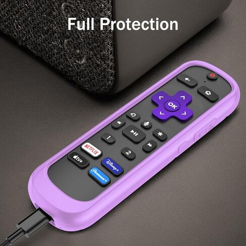 CaseBot Protective Case for Roku Voice Remote Pro, Lightweight Anti Slip Shockproof Silicone Cover for Roku Ultra 2022 Voice Remote Pro, Compatible with Headphone Jack, Black in Saudi Arabia