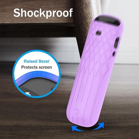CaseBot Protective Case for Roku Voice Remote Pro, Lightweight Anti Slip Shockproof Silicone Cover for Roku Ultra 2022 Voice Remote Pro, Compatible with Headphone Jack, Black in Saudi Arabia