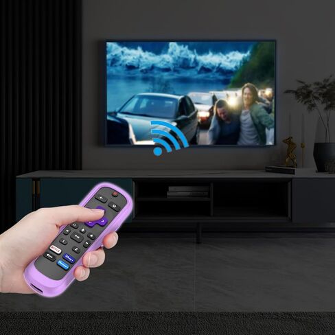 CaseBot Protective Case for Roku Voice Remote Pro, Lightweight Anti Slip Shockproof Silicone Cover for Roku Ultra 2022 Voice Remote Pro, Compatible with Headphone Jack, Black in Saudi Arabia