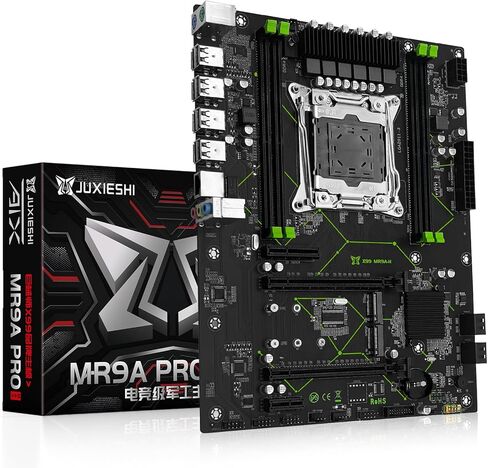 لوحة أم X99 للألعاب لمعالجات Intel Xeon E5 V3/V4 وCore i7، LGA 2011-3، DDR4، PCIe 3.0 جاهزة، Dual M.2، Gigabit LAN، USB 2.0، PS/2، SATA 3 جيجابت/ثانية، ATX، أبيض، MR9A، اللوحة الرئيسية للكمبيوتر in Kuwait