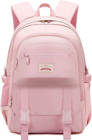حقائب ظهر مدرسية من SCIONE للفتيات المراهقات - حقائب ظهر للكمبيوتر المحمول باللون الوردي مقاس 15.6 بوصة حقيبة الكتب الابتدائية للكلية المتوسطة وحقائب السفر النهارية للمراهقات والفتيات والطالبات in Kuwait