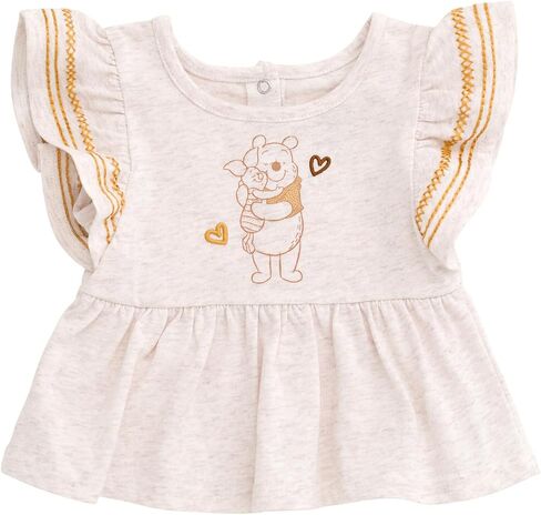 Disney Minnie Mouse Winnie the Pooh Peplum Tank Top & Cotton Gauze Pants Outfit Infant to Big Kid Sizes (12 Months - 10-12) in Kuwait
