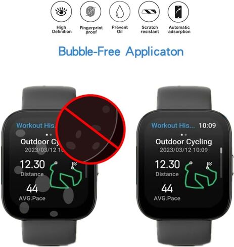 Compatible for Amazfit Bip 5 Screen Protector, 3D Full Screen Coverage Case Curved Edge TPU Protective Film for Bip 5 Smart Watch (3 PCS) in Kuwait