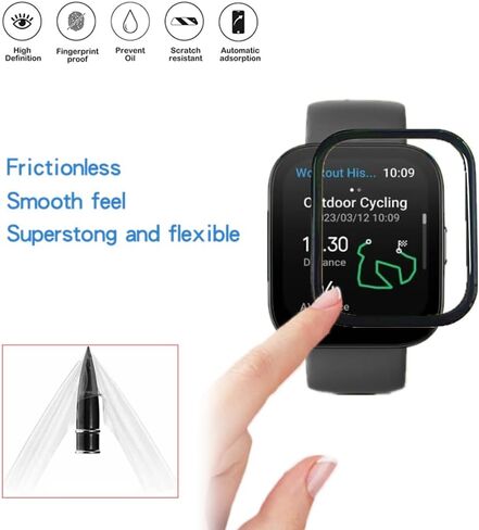 Compatible for Amazfit Bip 5 Screen Protector, 3D Full Screen Coverage Case Curved Edge TPU Protective Film for Bip 5 Smart Watch (3 PCS) in Kuwait