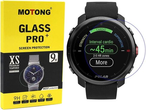 MOTONG For POLAR Grit X Screen Protector - Tempered Glass Screen Protectors For POLAR Grit X Watch,9 H Hardness,0.3mm Thickness,Made From Real Glass in Saudi Arabia
