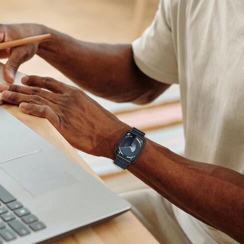 سوار ساعة ابل المتوافق 49 ملم 45 ملم 44 ملم 42 ملم 41 ملم 40 ملم 38 ملم، سوار iWatch شبكي معدني من الفولاذ المقاوم للصدأ لسلسلة ساعات ابل 9/8/7/6/5/4/3/2/1/SE/SE2 in Kuwait