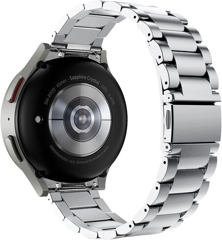 KOREDA No Gap Metal Bands Compatible with Samsung Galaxy Watch 7 FE 4 5 6 40mm 44mm/Galaxy Watch 6 Classic 43mm 47mm/Watch 5 Pro 45mm/4 Classic 42mm 46mm, Solid Business Stainless Steel Metal Strap for Men (Silver) in Saudi Arabia