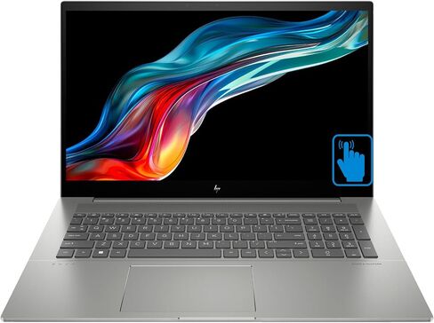 كمبيوتر محمول HP Envy شاشة لمس IPS FHD مقاس 17.3 بوصة (10 كور Intel i7-1355U، RTX 3050 4GB، 64GB RAM، 2TB PCIe SSD، Backlit KYB، 2 Thunderbolt 4، WiFi 6E، BT 5.3، Win11Pro) مع منفذ USB Hub DKZ المتوسع in Kuwait