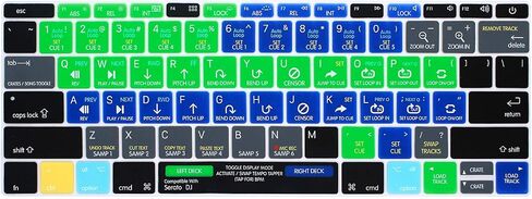 غطاء لوحة مفاتيح من السيليكون HRH Serato DJ Hotkey لجهاز MacBook Pro 13 بوصة A1708 A1988 بدون شريط لمس 2018 2017 إصدار 2016 ولجهاز MacBook 12 بوصة A1534 (2015)&A1931(2018) غلاف حماية بتصميم الولايات المتحدة الأمريكية in Kuwait