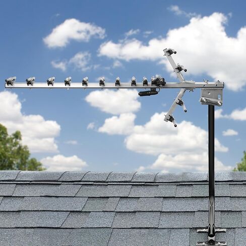 هوائيات Direct SR15 Yagi هوائي HDTV خارجي أحادي الاتجاه UHF، نطاق أكثر من 50 ميل، 4K 8K UHD، تلفزيون NEXTGEN - مع أجهزة تركيب وقوس إمالة in Kuwait