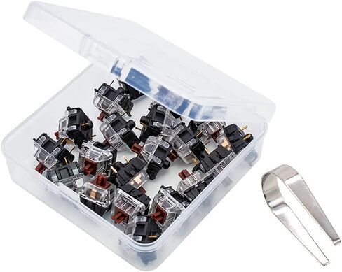 حزمة 65 مفاتيح Gateron KS-8 بيضاء للوحات المفاتيح الميكانيكية، 3 دبابيس ذات غلاف أسود متوافق مع ضوء SMD RGB in Kuwait