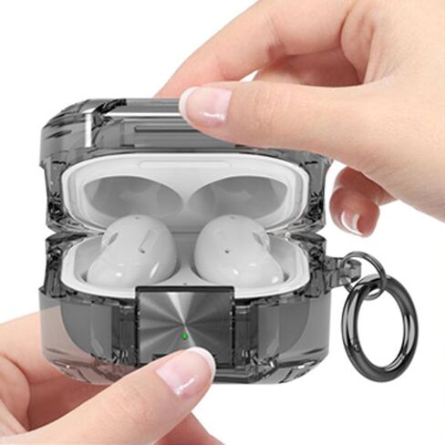 ZOSTLAND Black Galaxy Buds Case,Funny Samsung Earphone Case,Silicone Case Compatible for Samsung Galaxy Buds 2 Pro/Galaxy Buds Pro 2/Galaxy Buds Live/Galaxy Buds FE Case(Camera) in Saudi Arabia