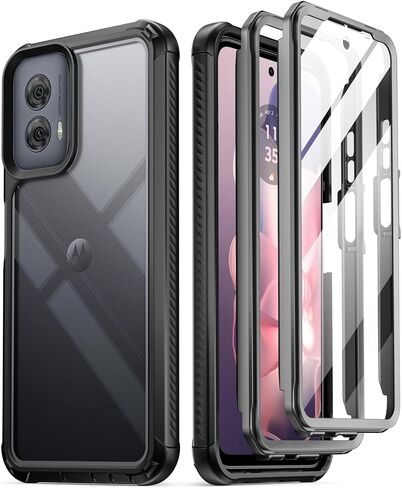 Poetic Guardian Case for Motorola Moto G Power 5G 2026/Moto G Power 5g 2025, [20FT Mil-Grade Drop Tested],[2 Front Frames] Full-Body Shockproof Cover with Built-in Screen Protector, Black/Clear in Saudi Arabia