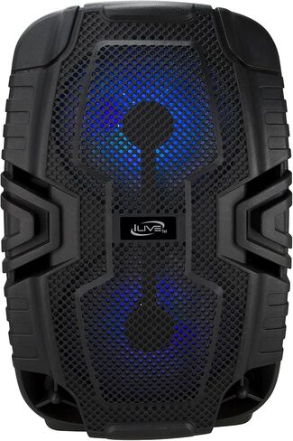 آي لايف سماعة رأس لاسلكية للحفلات، تأثيرات ضوئية إل إي دي، مقبض للحمل، أسود (ISB250B) in Kuwait