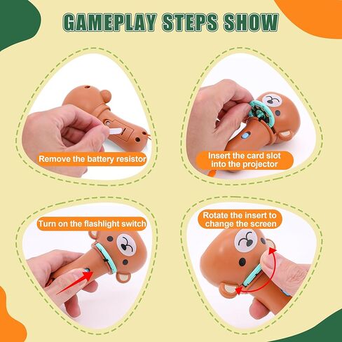 Baby Toddler Toys Educational Projector - Kids Toy Flashlight Projector for Girls and Boys 18M+ with Dinosaurs Numbers 26 Letter Multi-Theme, Great Baby Toy for Learning Nightlight Cognition Bedtime in Kuwait