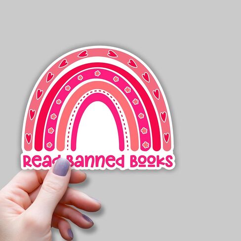 (3pcs) Read Banned Books Sticker for Kindle Laptop Water Bottle, Reading Bookish Sticker Adult Spicy Booktok Funny Aesthetic Book Lover Vinyl Decal - 3x2.5" in Saudi Arabia