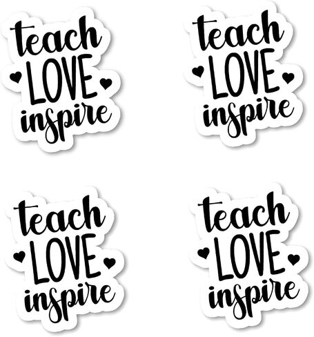 Teach Love Inspire Sticker Inspirational Quote Stickers - Laptop Stickers - 2.5 Inches Vinyl Decal - Laptop, Phone, Tablet Vinyl Decal Sticker in Saudi Arabia