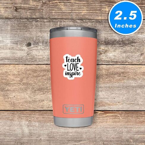 Teach Love Inspire Sticker Inspirational Quote Stickers - Laptop Stickers - 2.5 Inches Vinyl Decal - Laptop, Phone, Tablet Vinyl Decal Sticker in Saudi Arabia