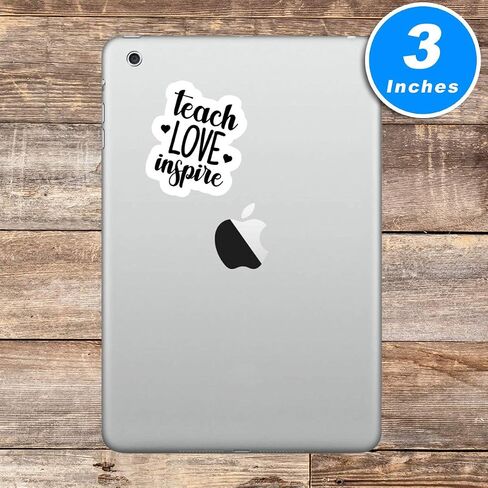 Teach Love Inspire Sticker Inspirational Quote Stickers - Laptop Stickers - 2.5 Inches Vinyl Decal - Laptop, Phone, Tablet Vinyl Decal Sticker in Saudi Arabia