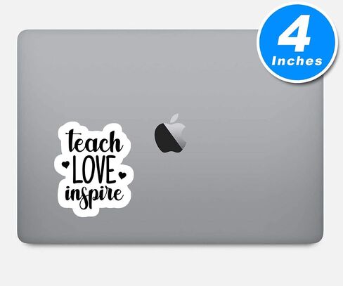 Teach Love Inspire Sticker Inspirational Quote Stickers - Laptop Stickers - 2.5 Inches Vinyl Decal - Laptop, Phone, Tablet Vinyl Decal Sticker in Saudi Arabia