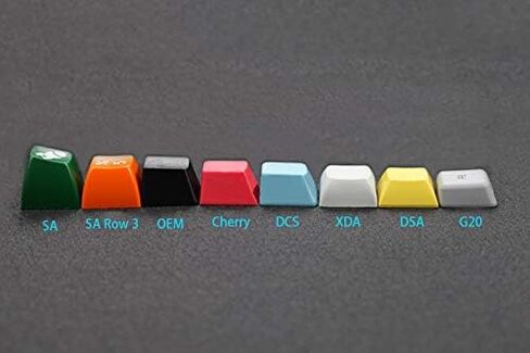 YMDK Side-printed Thick PBT OEM Profile 61 ANSI Keycaps for MX Switches Mechanical Keyboard (Black) (Only Keycap) in Kuwait