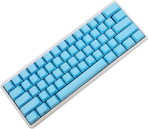 YMDK Side-printed Thick PBT OEM Profile 61 ANSI Keycaps for MX Switches Mechanical Keyboard (Black) (Only Keycap) in Kuwait