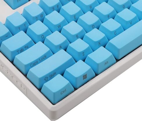 YMDK Side-printed Thick PBT OEM Profile 61 ANSI Keycaps for MX Switches Mechanical Keyboard (Black) (Only Keycap) in Kuwait