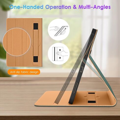 DTTO for Samsung Galaxy Tab S10 Ultra / S9 Ultra / S8 Ultra Case 2024/2023/2022, Premium Leather Business Folio Stand Cover with S Pen Holder for 14.6 Inch Tablet, Auto Wake/Sleep, Midnight Green in Saudi Arabia