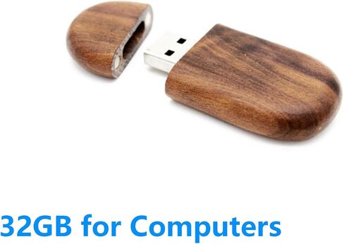USB Flash Drive 32GB, Flash Memory Stick for Computer() (Walnut) in Saudi Arabia