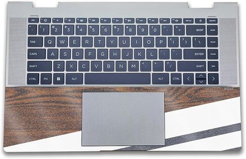 Glossy Glitter Laptop Skin Compatible with HP Envy x360 15.6" (2023) - Wood Formal - Premium 3M Vinyl Protective Wrap Decal Cover - Easy to Apply | Crafted in The USA by MightySkins in Saudi Arabia