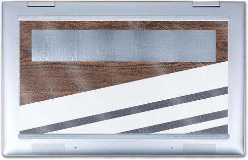 Glossy Glitter Laptop Skin Compatible with HP Envy x360 15.6" (2023) - Wood Formal - Premium 3M Vinyl Protective Wrap Decal Cover - Easy to Apply | Crafted in The USA by MightySkins in Saudi Arabia