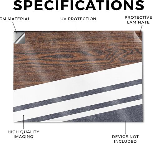 Glossy Glitter Laptop Skin Compatible with HP Envy x360 15.6" (2023) - Wood Formal - Premium 3M Vinyl Protective Wrap Decal Cover - Easy to Apply | Crafted in The USA by MightySkins in Saudi Arabia