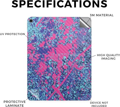 غلاف الكمبيوتر اللوحي من ألياف الكربون متوافق مع Apple iPad Air 13 (M2) 2024 - بقع نابضة بالحياة - غطاء لاصق واقٍ من الفينيل 3M ممتاز - سهل الاستخدام | صُنع في الولايات المتحدة الأمريكية بواسطة MightySkins in Saudi Arabia