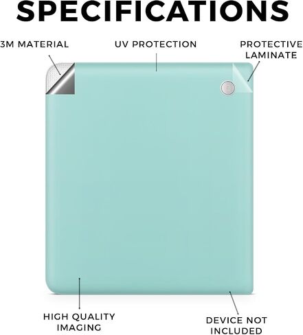 Tablet Skin Compatible with Kobo Libra 2 (2023) - Solid Seafoam - Premium 3M Vinyl Protective Wrap Decal Cover - Easy to Apply | Crafted in The USA by MightySkins in Saudi Arabia