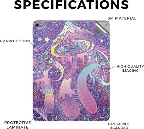 غلاف الكمبيوتر اللوحي من ألياف الكربون متوافق مع Apple iPad Air 13 (M2) 2024 - بقع نابضة بالحياة - غطاء لاصق واقٍ من الفينيل 3M ممتاز - سهل الاستخدام | صُنع في الولايات المتحدة الأمريكية بواسطة MightySkins in Saudi Arabia