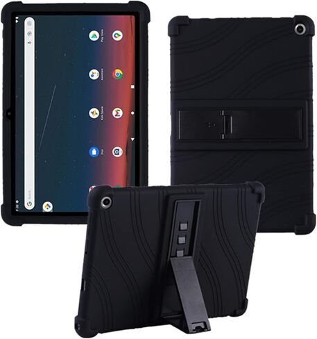 حافظة لجهاز Walmart Onn 10.1 Tablet Gen 3 2022 موديل 100071485، غطاء حامل من السيليكون الناعم مناسب للأطفال لجهاز 2022 Onn 10.1 بوصة 100071485 Gen 3 فقط (أسود) in Saudi Arabia