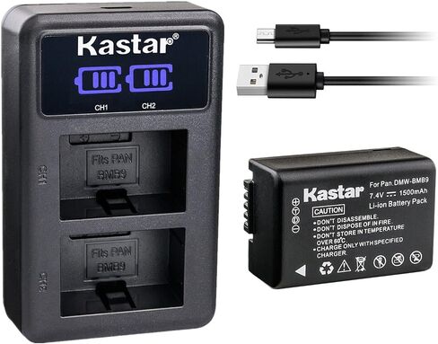Kastar 4-Pack DMW-BMB9 Battery and LED2 USB Charger Compatible with Panasonic Lumix DC-FZ80, Lumix DC-FZ85, Lumix DMC-FZ40, Lumix DMC-FZ45, Lumix DMC-FZ47, Lumix DMC-FZ48 Camera in Saudi Arabia