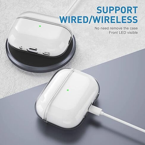 LRK Clear case Compatible with Apple AirPods 1/2, [Non-Yellowing] [Supports Wireless Charging], Soft TPU Material, portective and Shockproof - Transparent in Saudi Arabia