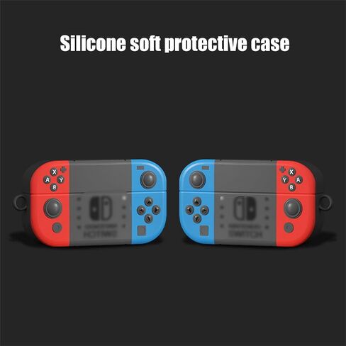 Game Case Compatible with Beats Solo Buds 2024 Case with Carabiner, Cute Cartoon Funny Silicone Shockproof Protective Case for Men in Saudi Arabia