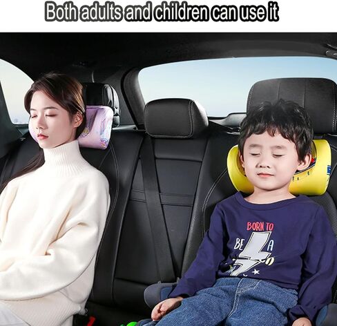 Kwak's Car Headrest Pillow,Adjustable Car Neck Pillow,Head Support for Car Seat, Car Pillow for Kids and Adults-Road Trip Essentials (Dinosaur yellow) in Saudi Arabia