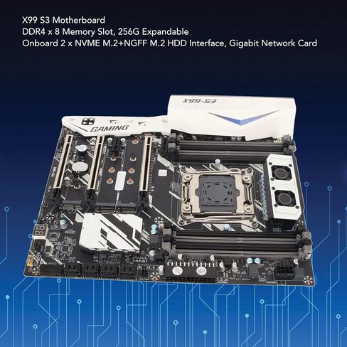 اللوحة الأم X99-S3 للكمبيوتر الشخصي، للوحة الأم Intel LGA2011 V3/V4 للألعاب، اللوحة الأم NVME M.2 4 قنوات DDR4 ATX مع 8 × SATA3.0، شبكة جيجابت، معالج i7 in Saudi Arabia