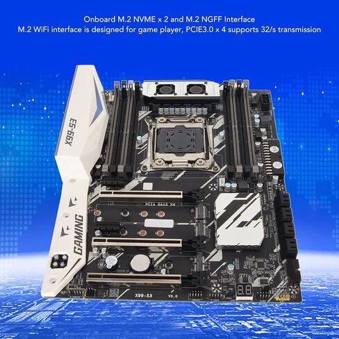 اللوحة الأم X99-S3 للكمبيوتر الشخصي، للوحة الأم Intel LGA2011 V3/V4 للألعاب، اللوحة الأم NVME M.2 4 قنوات DDR4 ATX مع 8 × SATA3.0، شبكة جيجابت، معالج i7 in Saudi Arabia