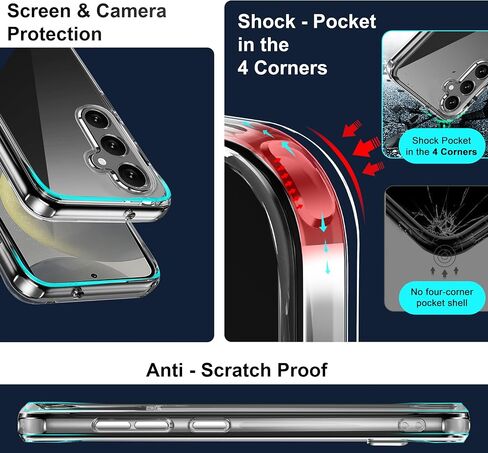 CEDO Kickstand Case for Samsung Galaxy S22 Ultra, 3-Way Mode Built-in Metal Stand Phone Case, Mil-Grade Shockproof Bumper, Transparent Acrylic & Slim Fit, Designed for Samsung S22 Ultra, Crystal Clear in Saudi Arabia