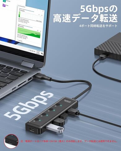 موزع USB 3.0، موزع USB 4 منافذ Selore، موزع USB نحيف للغاية للبيانات، موسع USB مع 2 قدم متوافق مع منفذ الكمبيوتر المحمول، لأجهزة MacBook، Mac mini، iMac، Surface، PC، محرك أقراص فلاش، HDD، Mouse، إلخ in Kuwait