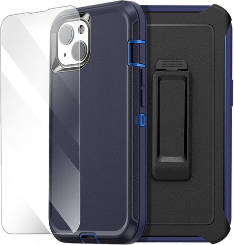 AICase iPhone 14 (6.1") Heavy Duty 3-Layer Rugged Case - Military Grade Shockproof, Slim Fit, Anti-Slip, Purple in Saudi Arabia