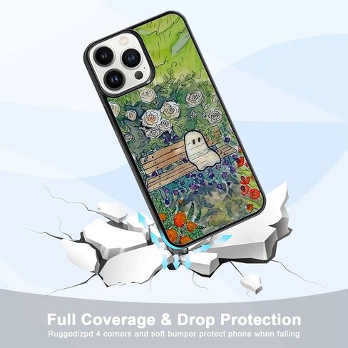 حافظة هاتف شبح الهالوين الصغيرة اللطيفة، حافظة هاتف iPhone 13/14، تصميم نمط غير قابل للانزلاق، حافظة هاتف داعمة بإطار جل السيليكا الناعم للفتيات والفتيان المراهقات والنساء والرجال in Saudi Arabia