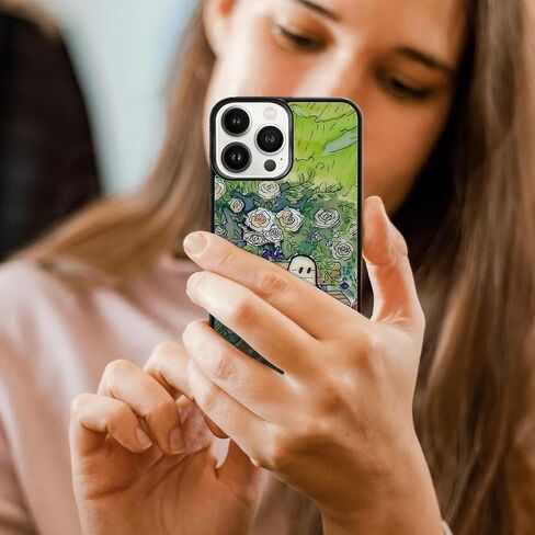 حافظة هاتف شبح الهالوين الصغيرة اللطيفة، حافظة هاتف iPhone 13/14، تصميم نمط غير قابل للانزلاق، حافظة هاتف داعمة بإطار جل السيليكا الناعم للفتيات والفتيان المراهقات والنساء والرجال in Saudi Arabia