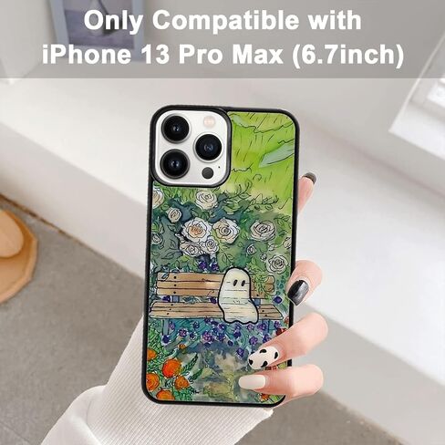 حافظة هاتف شبح الهالوين الصغيرة اللطيفة، حافظة هاتف iPhone 13/14، تصميم نمط غير قابل للانزلاق، حافظة هاتف داعمة بإطار جل السيليكا الناعم للفتيات والفتيان المراهقات والنساء والرجال in Saudi Arabia