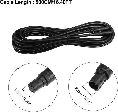 X AUTOHAUX 2 Pcs 8 Pin 3.28ft 100cm Backup Camera Extension Cable Dash Camera Cord Wires Car Rear View Camera in Saudi Arabia